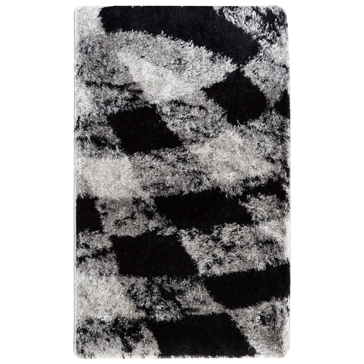 Covor Matase Gri, Negru