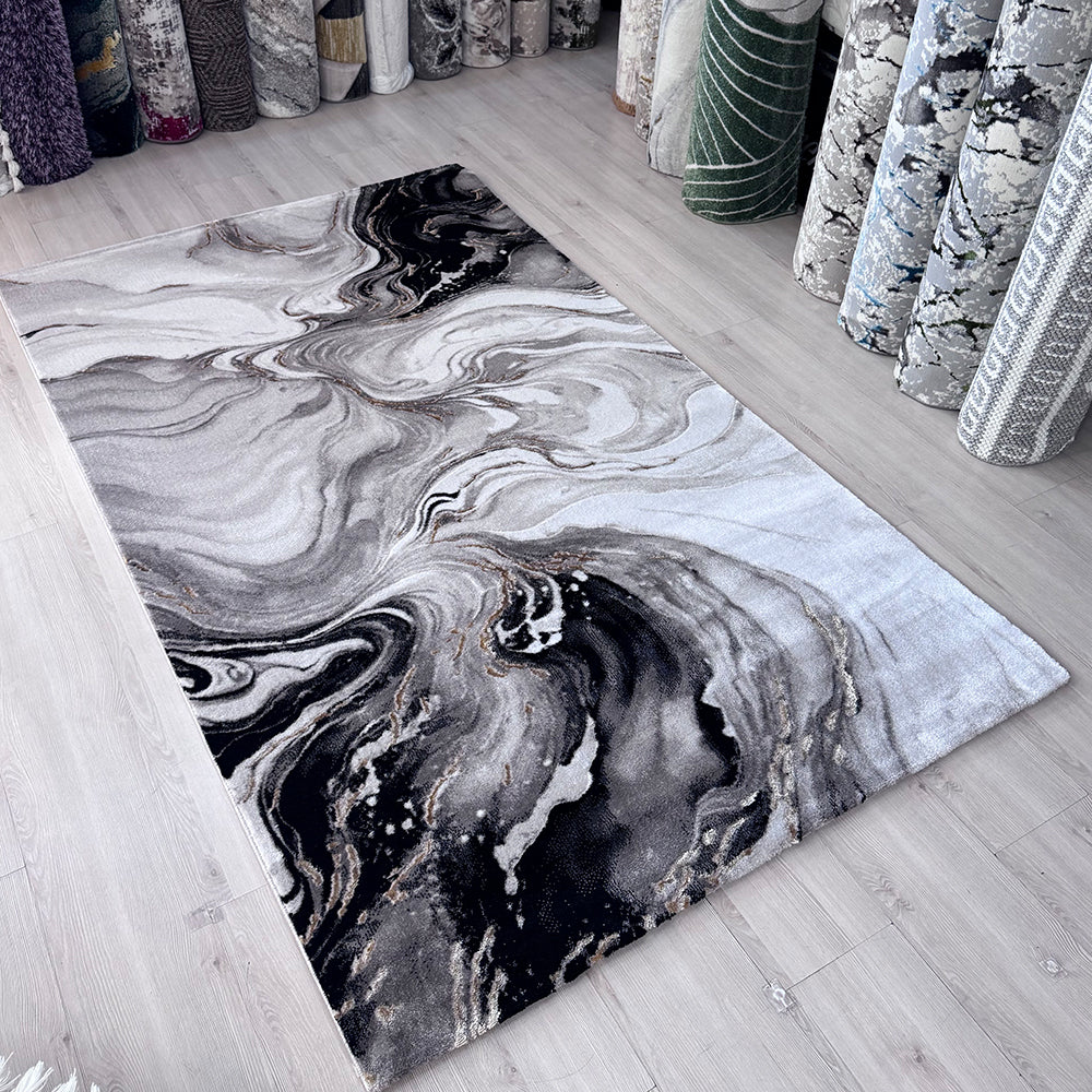 Covor Colectia Galeria Gri Crem Negru Gold
