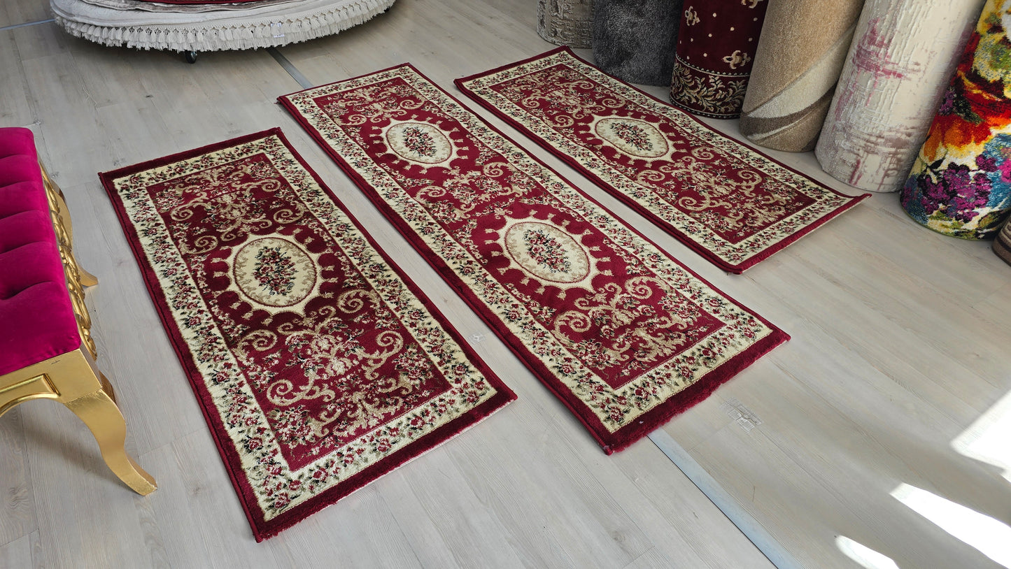 Set 3 piese vișiniu clasic