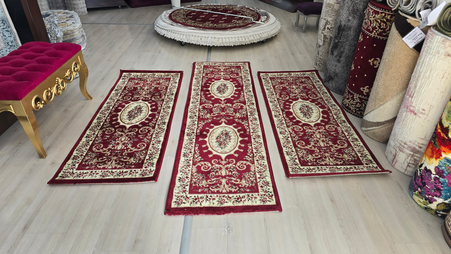 Set 3 piese vișiniu clasic