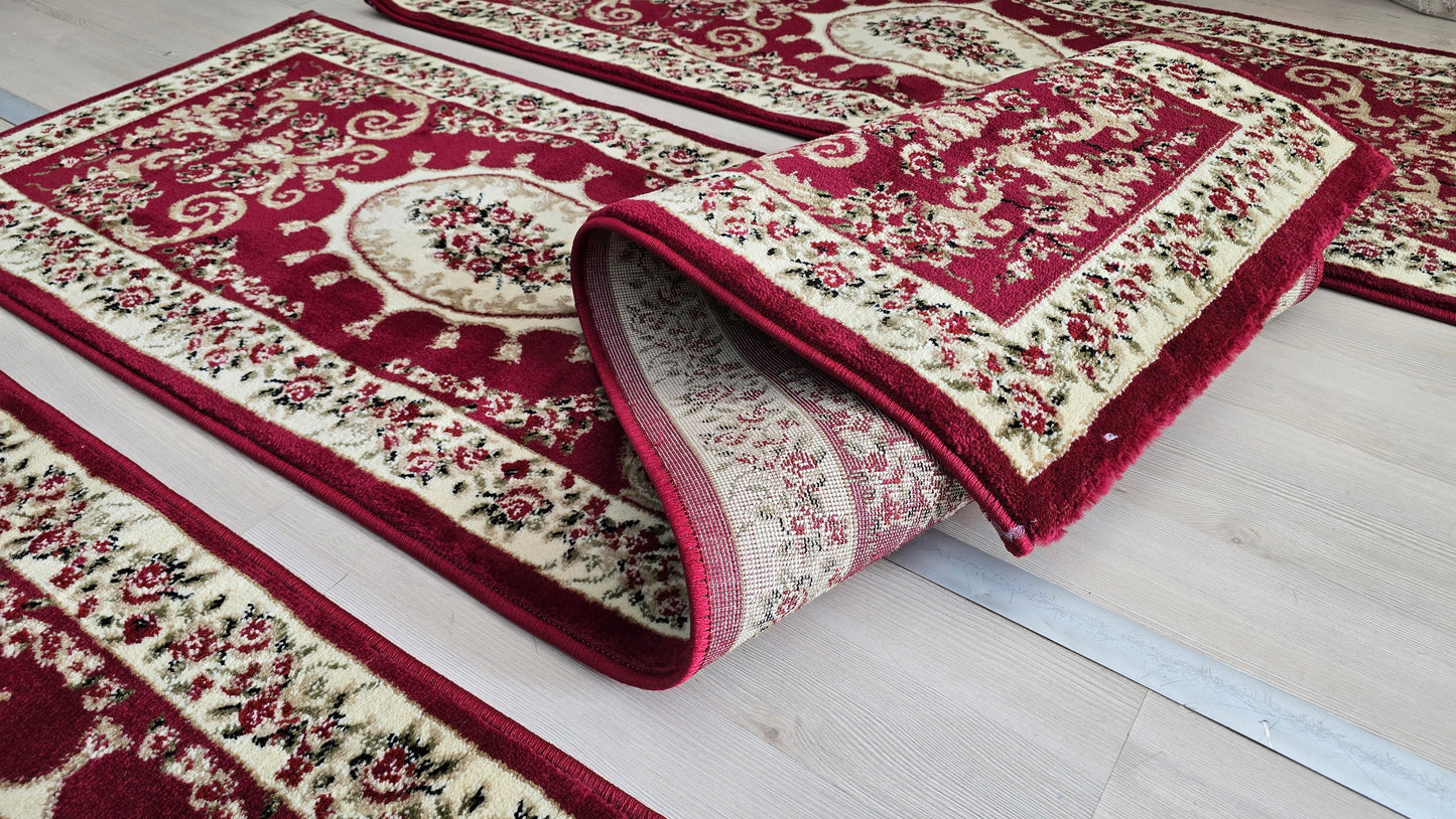 Set 3 piese vișiniu clasic