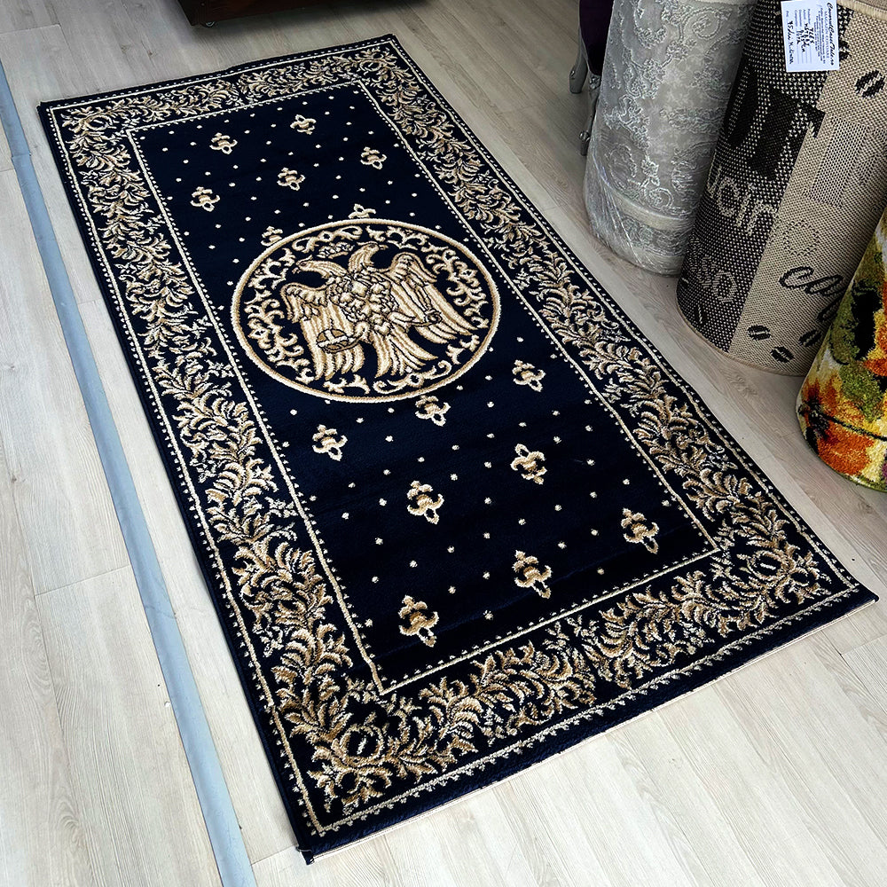 Covor Bisericesc Vultur Bicefal Bleumarin