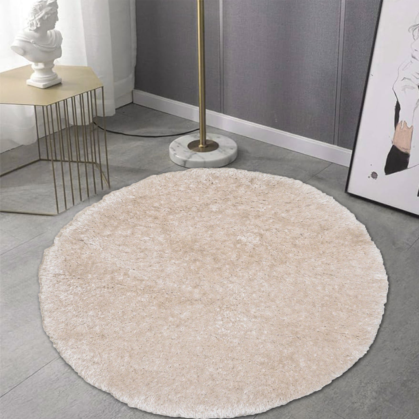 Covor rotund Fir Lung Matase Preturi in functie de dimensiuni cod 9000-TR