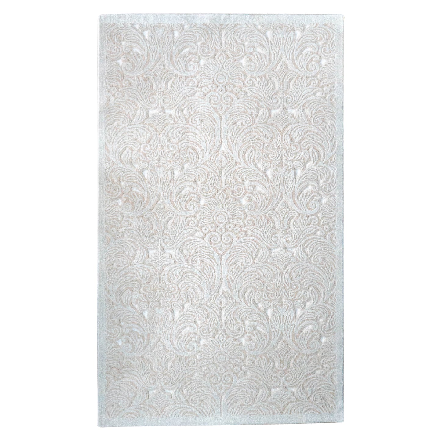 Covor floral 4D Crem