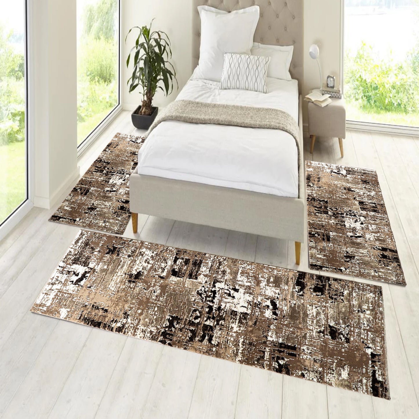 Set dormitor 3 piese Maro-Crem