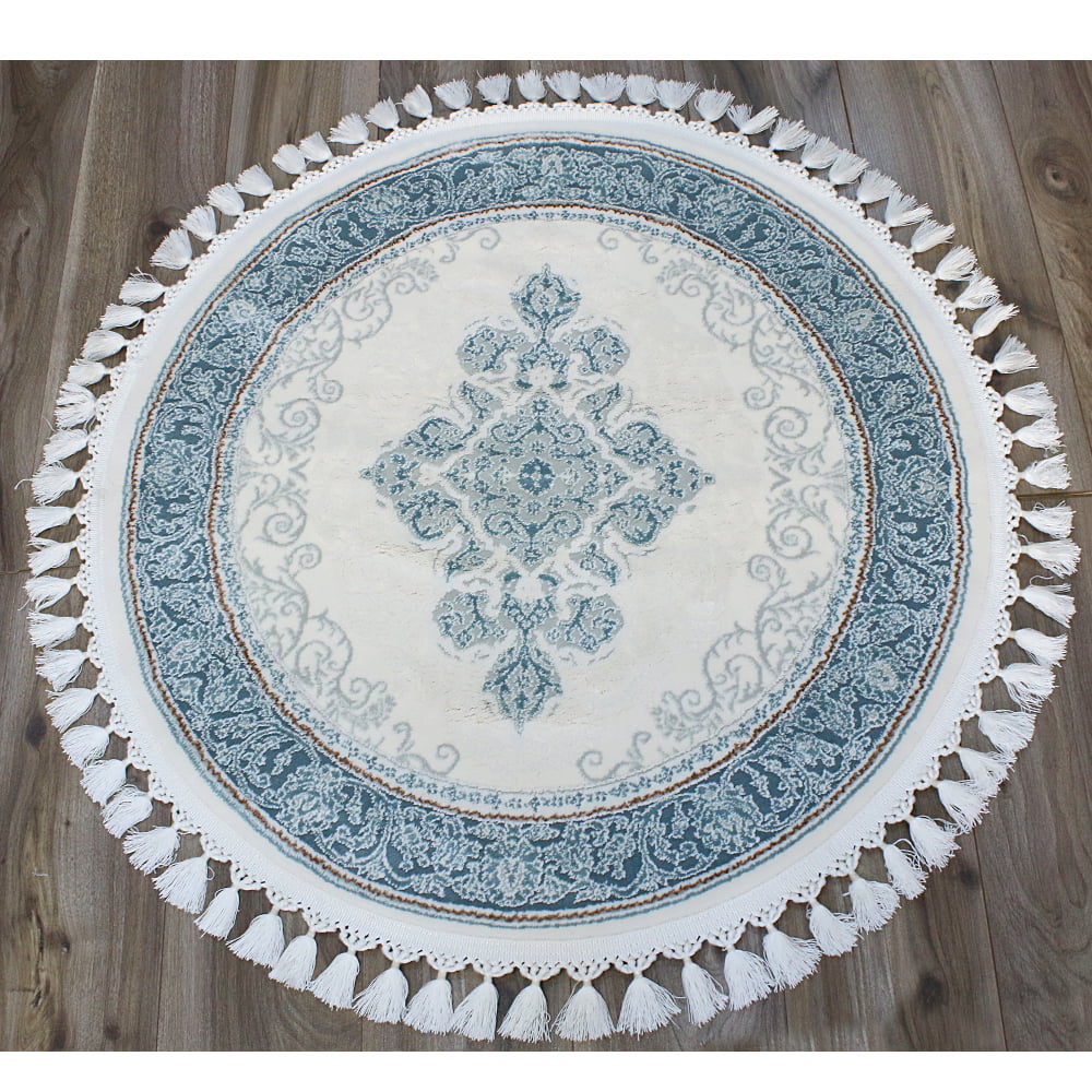 Covor Deluxe Rotund cu franjuri Preturi in functie de dimensiuni Cod 6988-R