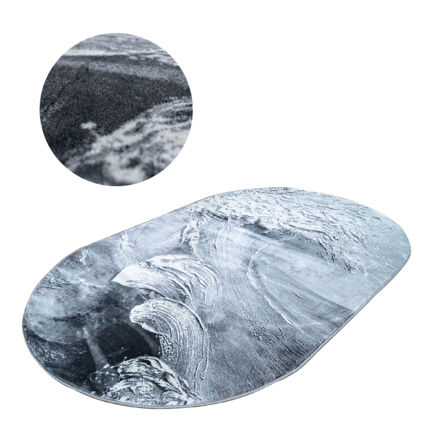Covor Oval Colectia Galeria Gri,Crem