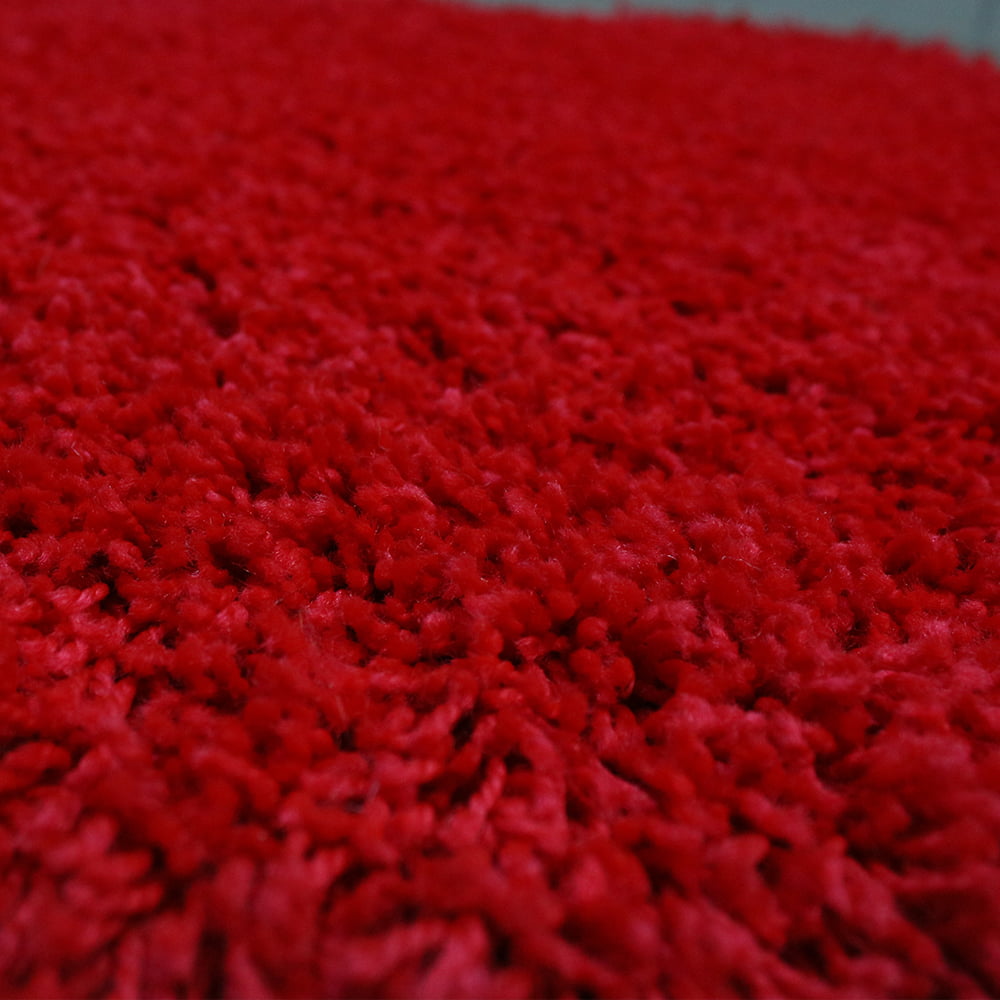 Covor Oval Shaggy Rosu Preturi in functie de dimensiuni Cod SH2934