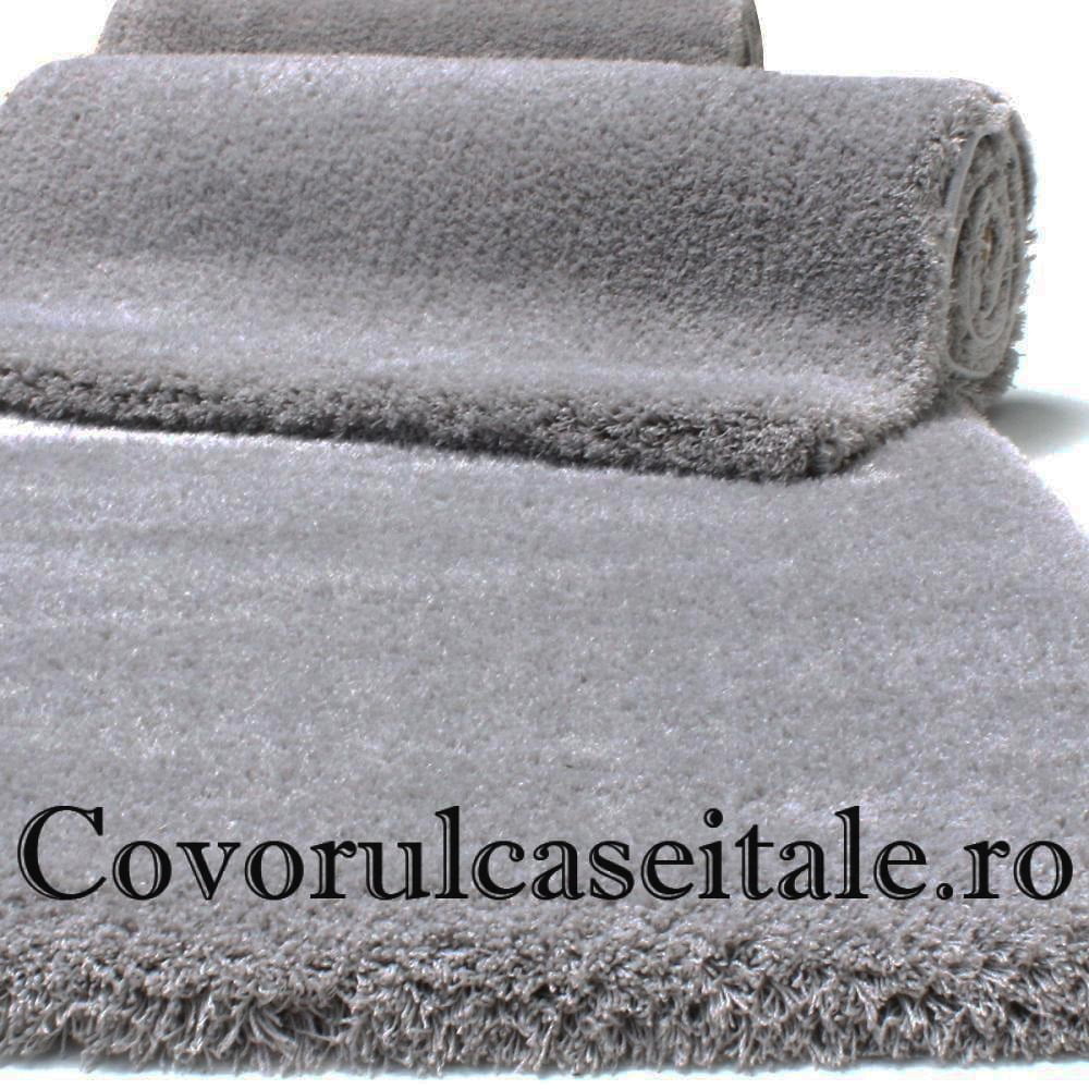 Set 3 Covoare Fir Microfibra Gri