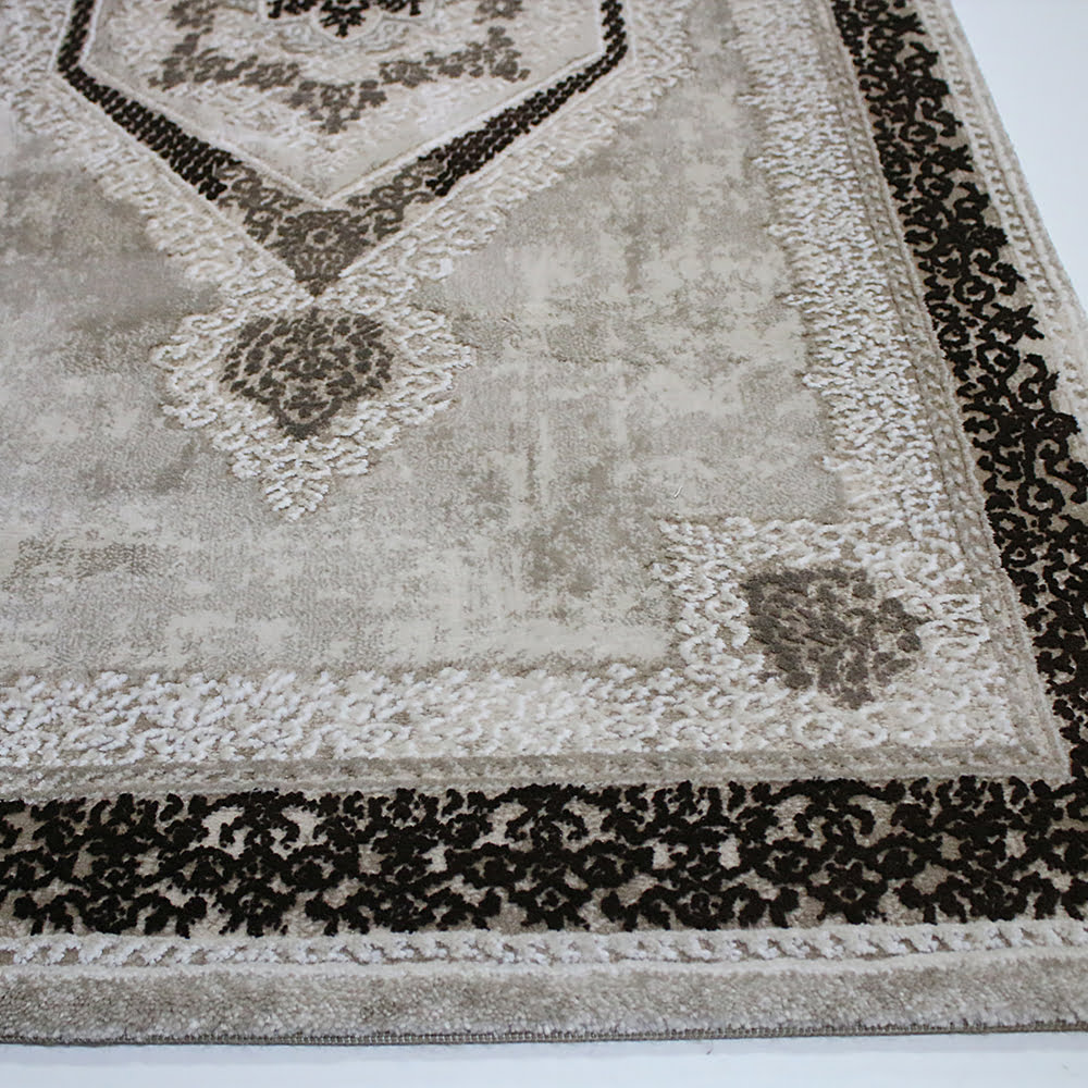 Set 3 Covoare Fir Scurt Bej, Maro, Gama SOFT TOUCH