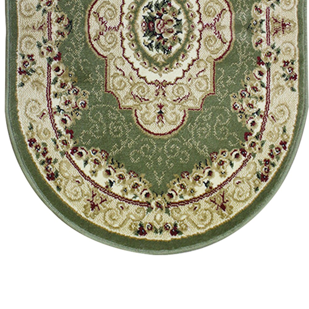 Covor Model Clasic Fir Scurt Verde Oval Preturi in functie de dimensiuni cod 5827B