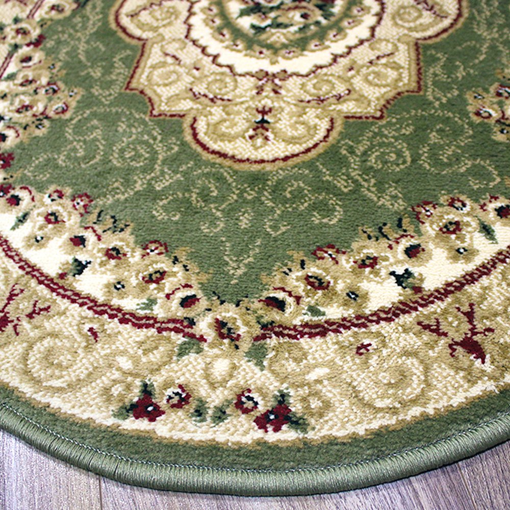 Covor Model Clasic Fir Scurt Verde Oval Preturi in functie de dimensiuni cod 5827B