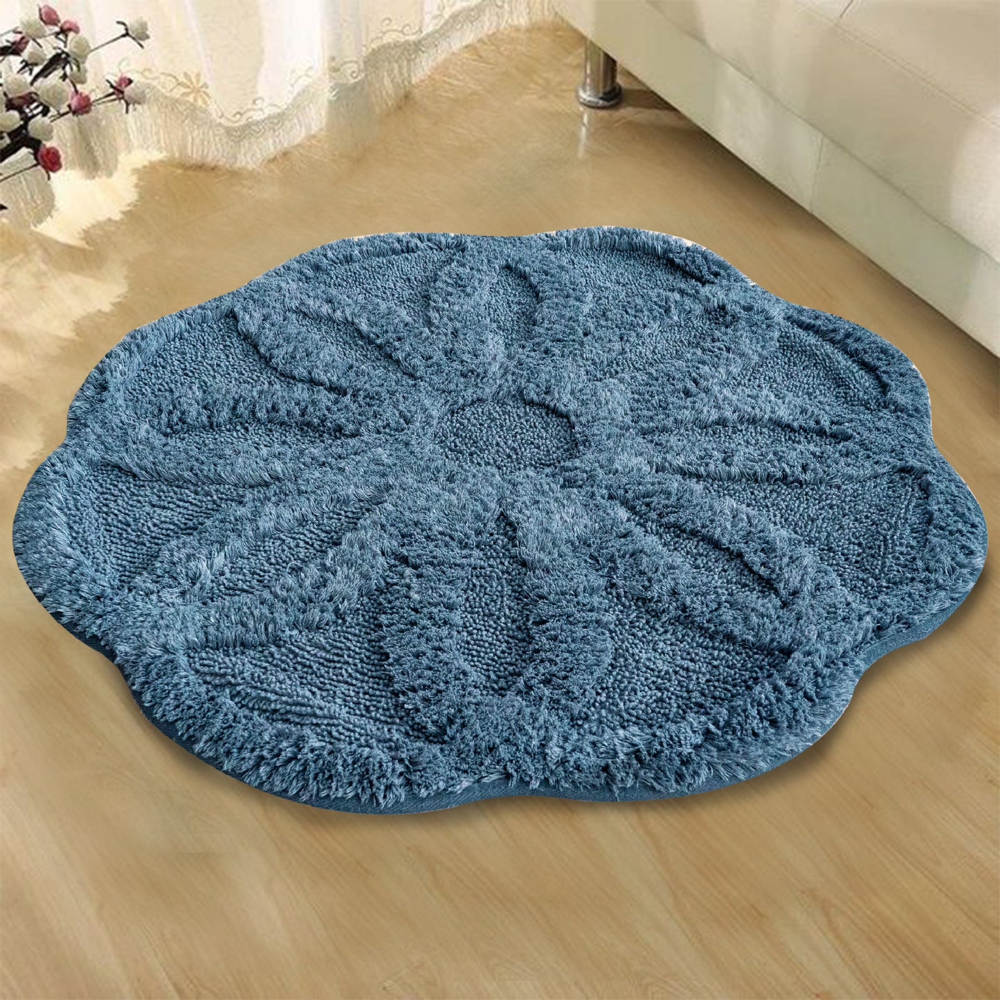 Covor tip floare Gri inchis