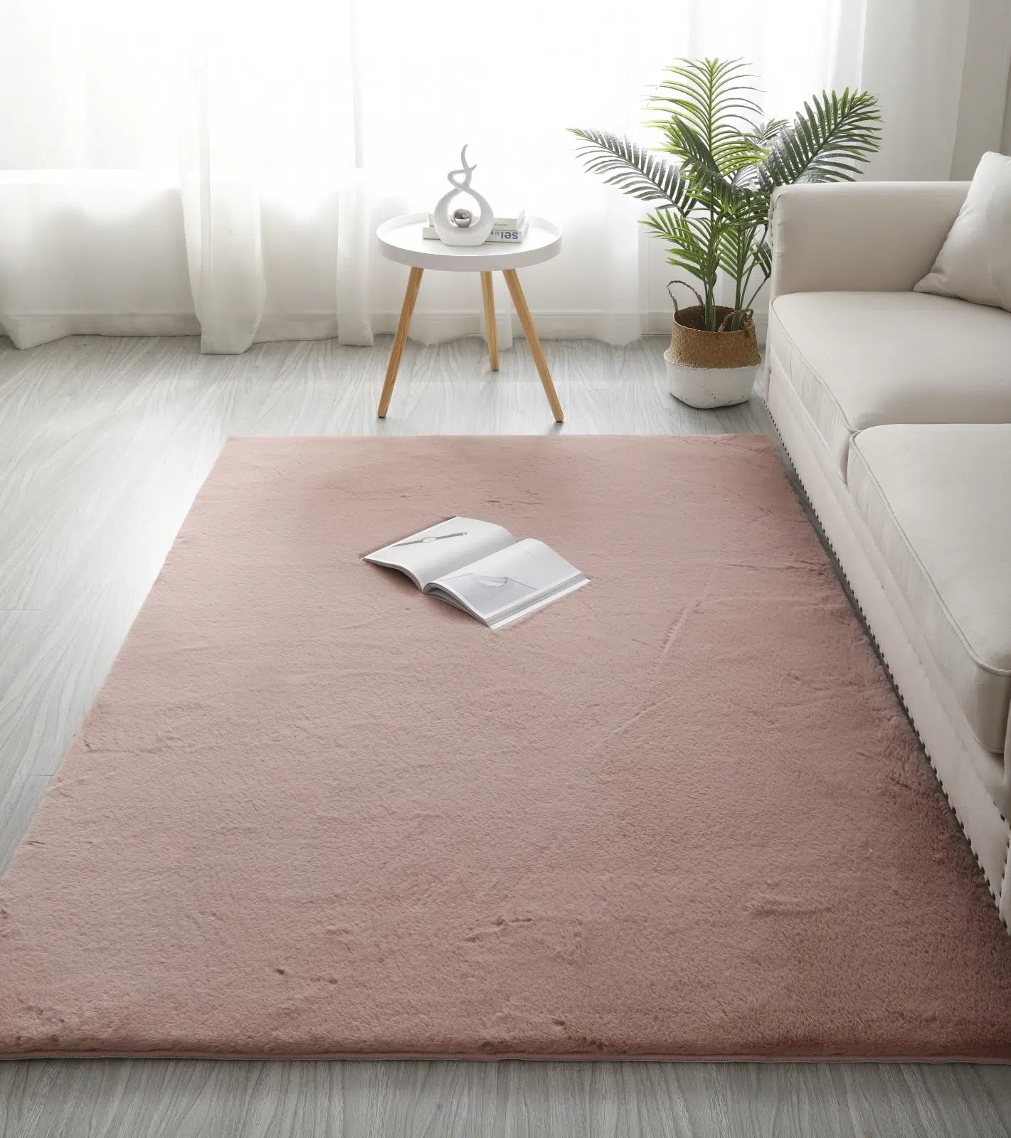 Covor Roz Blanita Antiderapant cod 13918