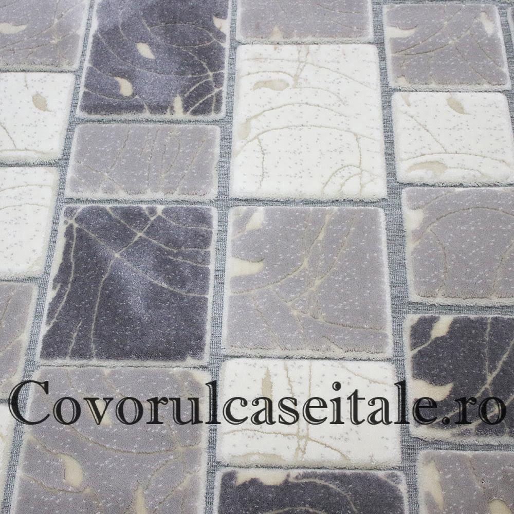 Covor Lana 3D Gri, Crem