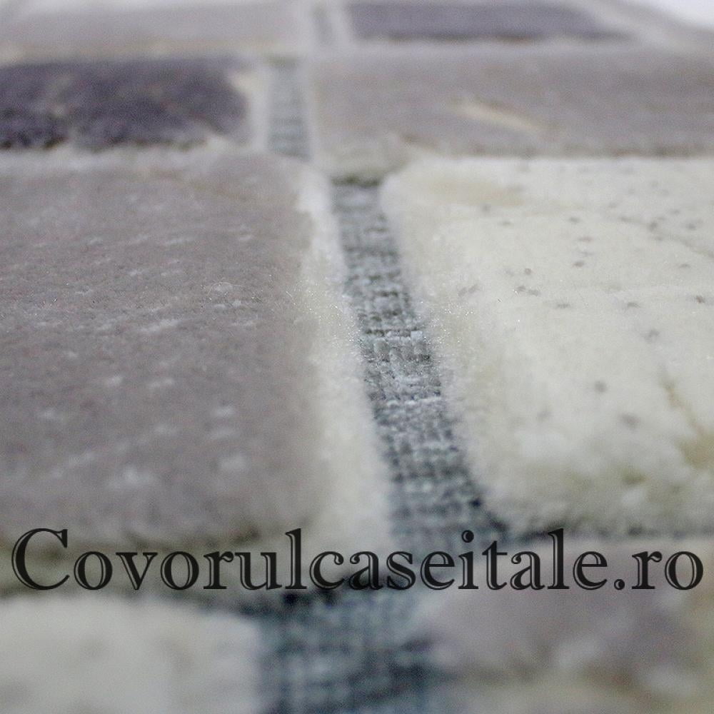 Covor Lana 3D Gri, Crem