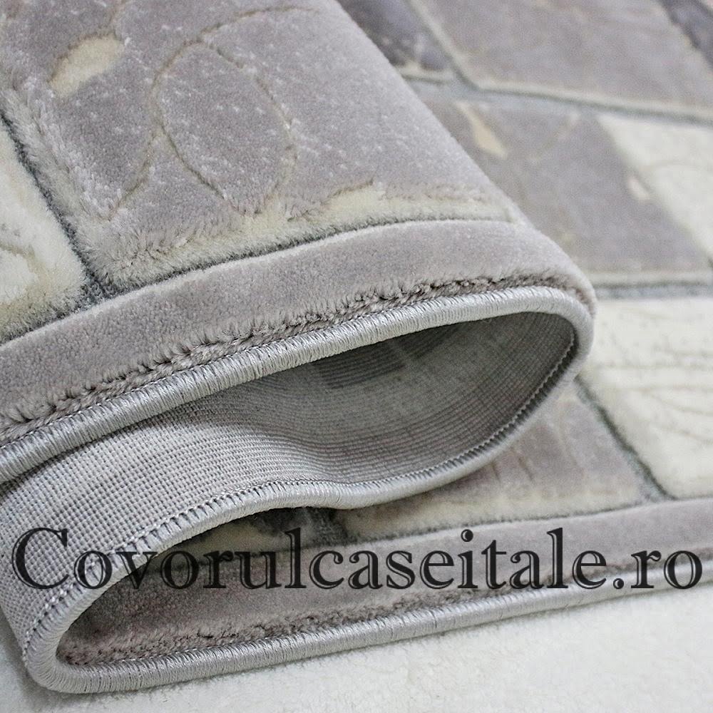 Covor Lana 3D Gri, Crem