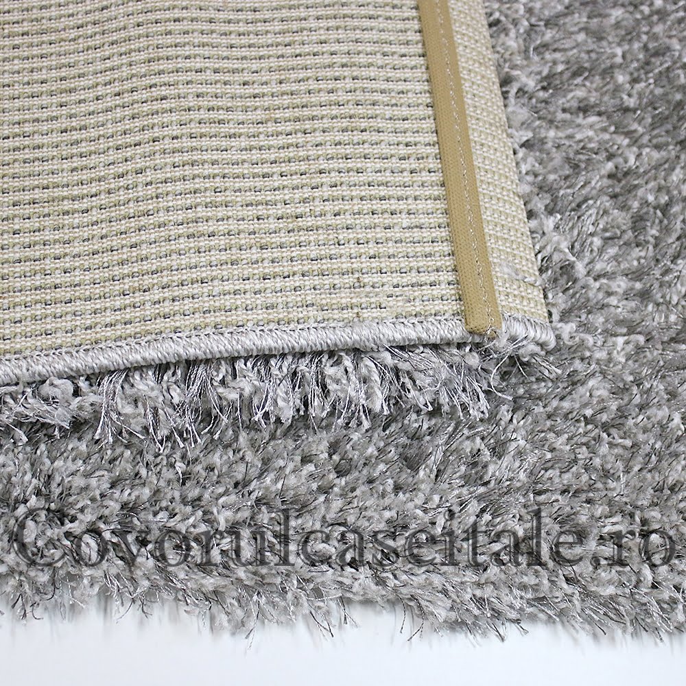 Covor Matase Fir Lung Gri