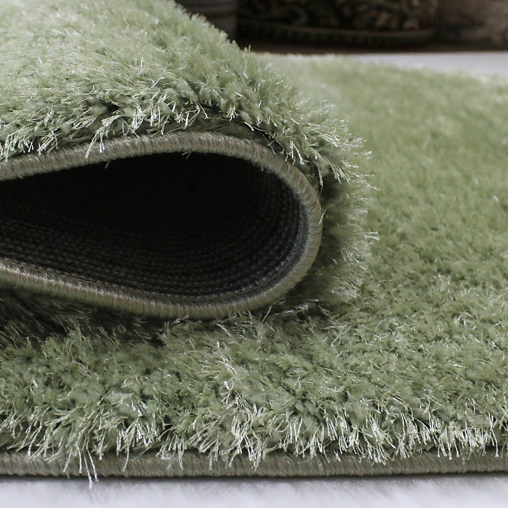 Set 3 Covoare Pufoase Fir Matase Verde Preturi in functie de dimensiuni cod 9000-4