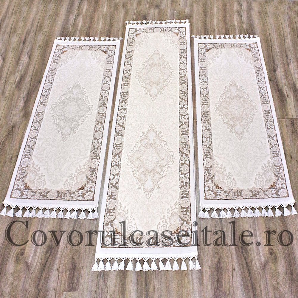Set 3 Covoare Deluxe Franjuri