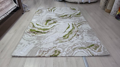 Covor living marmură verde