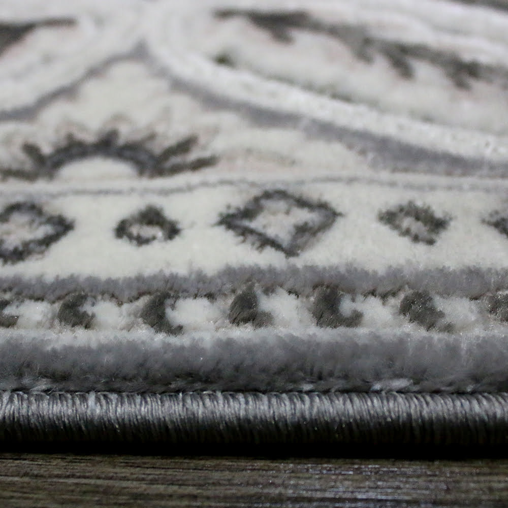 Covor lana artificiala Gri, Crem cod 9119B 125x200 cm