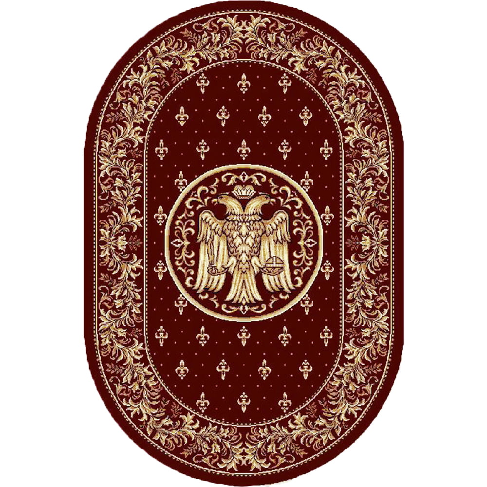 Covor Oval Bisericesc Vultur Bicefal Visiniu Preturi in functie de dimensiuni 15032-V